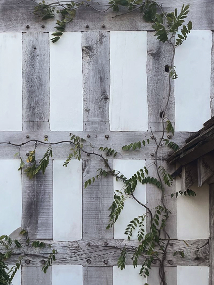 Timber-framed country house detail